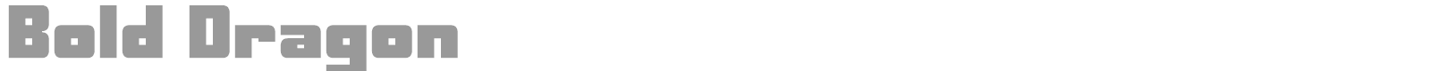 Bold Dragon font preview